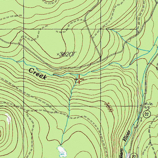 Topographic Map of Fawn Creek, OR