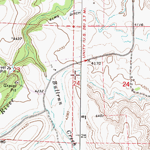 Topographic Map of Cavin Ditch, OR