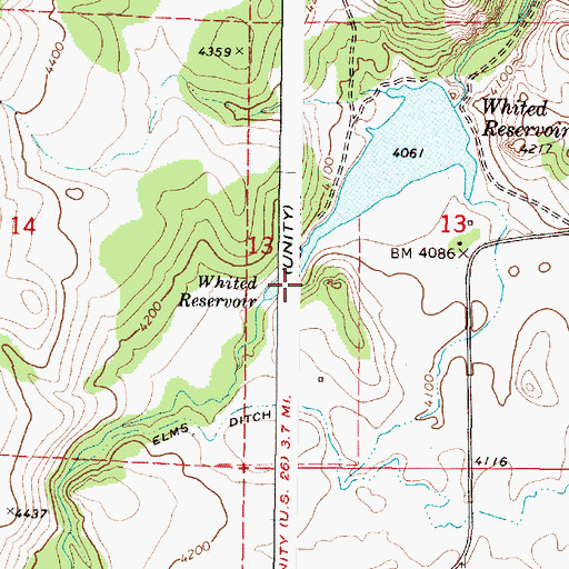 Topographic Map of Warm Spring, OR