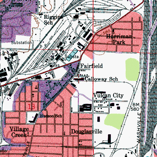 Topographic Map of Calloway Elementary School, AL