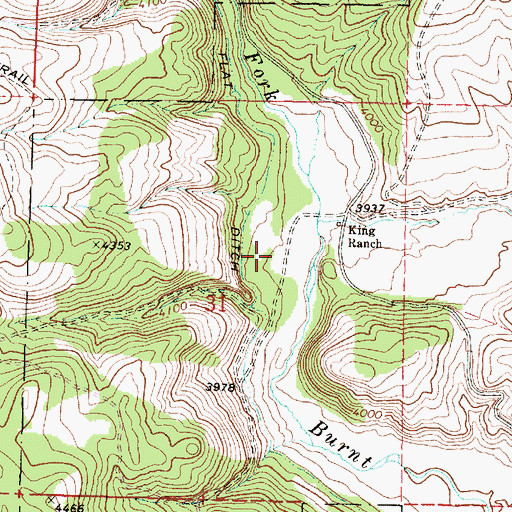 Topographic Map of Audrey (historical), OR