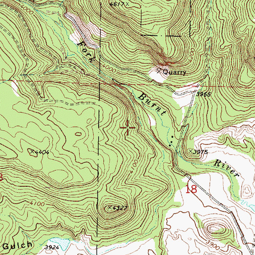 Topographic Map of Thompson Ditch, OR