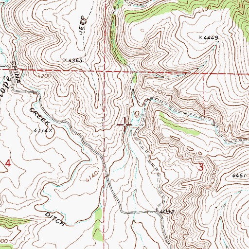 Topographic Map of Hanby Reservoir, OR