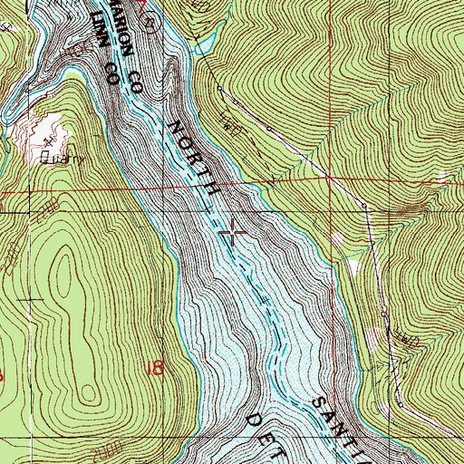 Topographic Map of Madill Creek, OR