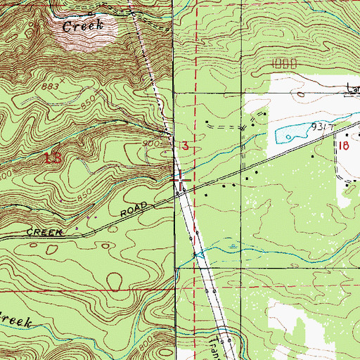 Topographic Map of Osburn Dam, OR