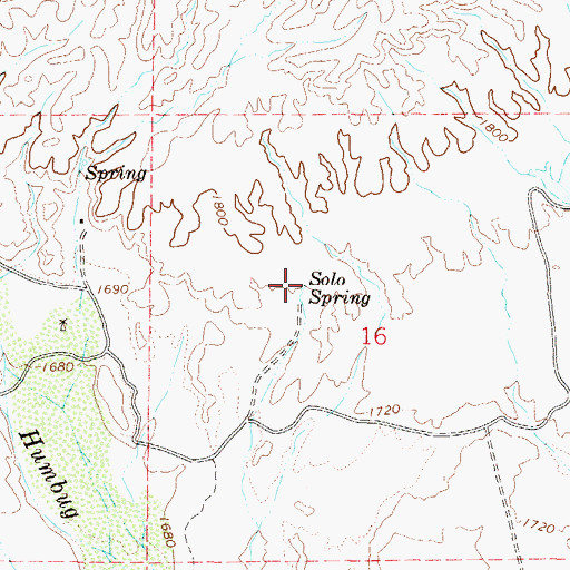 Topographic Map of Solo Spring, AZ