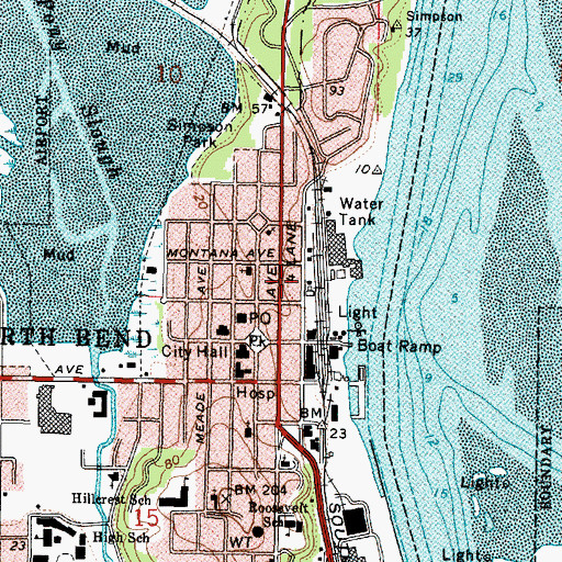 Topographic Map of Menasha Pad, OR