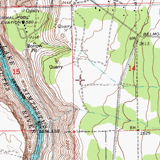Topographic Map of Round Butte Heliport, OR