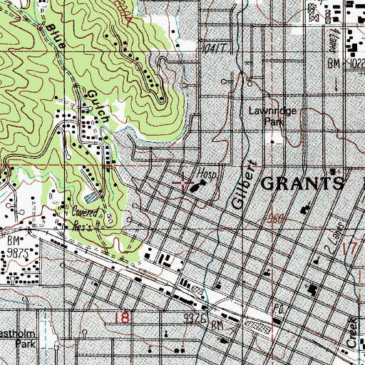 Topographic Map of Josephine Memorial Hospital Emergency Heliport, OR