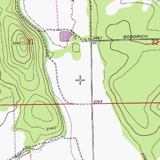 Topographic Map of Pineridge Ranch Airport, OR