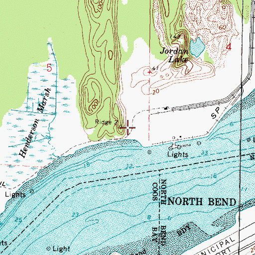 Topographic Map of Roseburg Lumber Chip Facility Airstrip (historical), OR