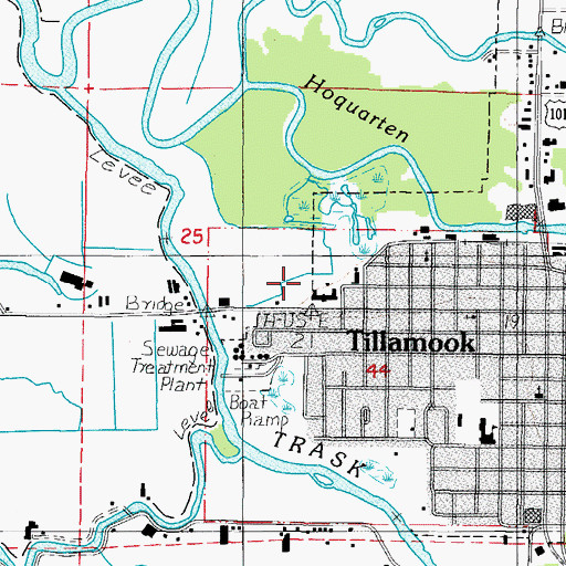 Topographic Map of Tillamook General Hospital Heliport, OR