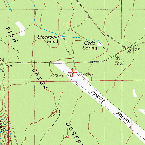 Topographic Map of Toketee State Airport, OR