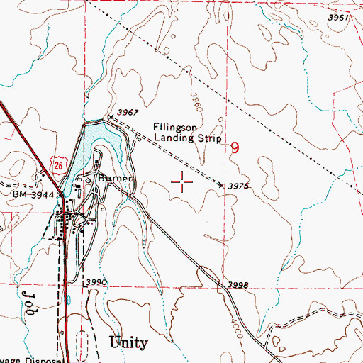 Topographic Map of Ellingson Lumber Company Airstrip (historical), OR