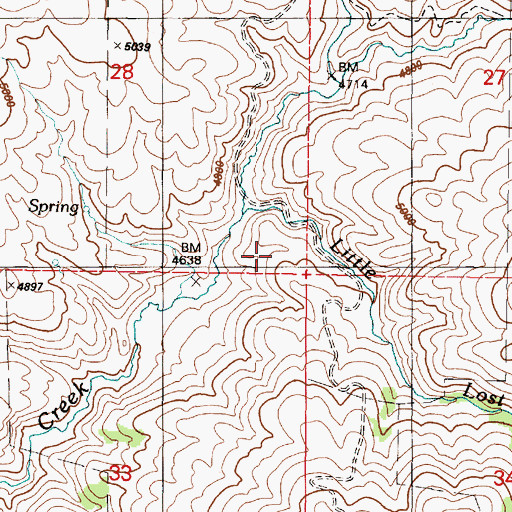 Topographic Map of Black Pasture, OR