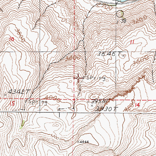 Topographic Map of Perry Spring, OR