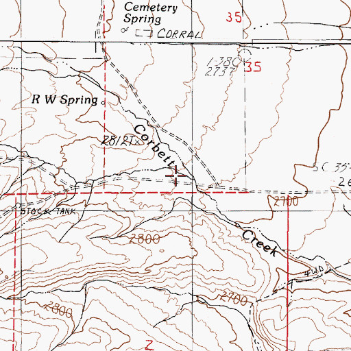 Topographic Map of Howard Creek, OR