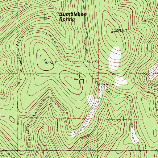 Topographic Map of Horse Spring, OR