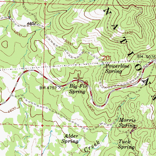 Topographic Map of Larch (historical), OR