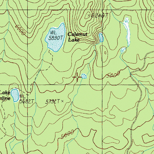 Topographic Map of Linda Lake, OR