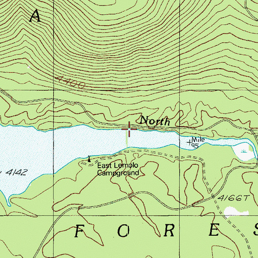 Topographic Map of East Lemolo Recreation Site, OR