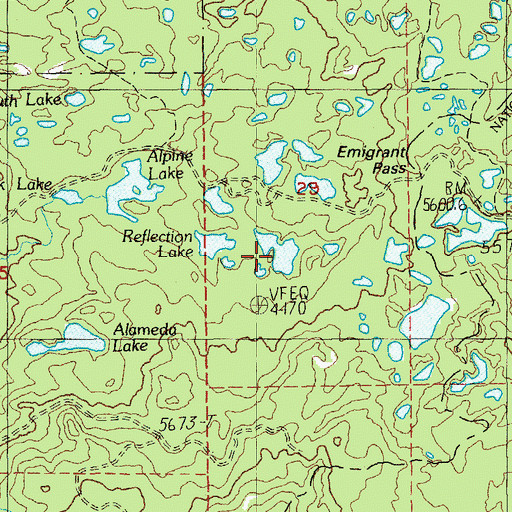 Topographic Map of Spruce Lake, OR