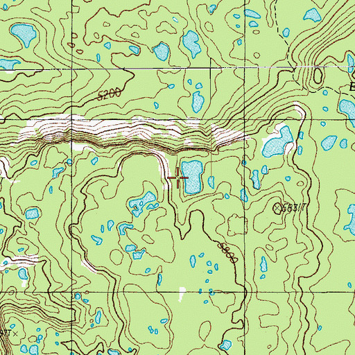 Topographic Map of Sapphire Lake, OR