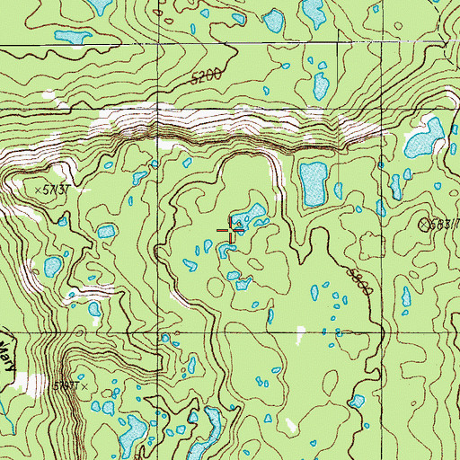 Topographic Map of Emerald Lake, OR