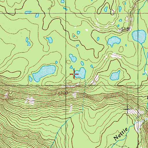 Topographic Map of Cardiac Lake, OR