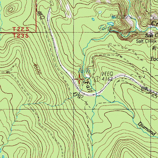 Topographic Map of Bect Creek, OR
