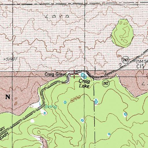 Topographic Map of West Lava Creek, OR