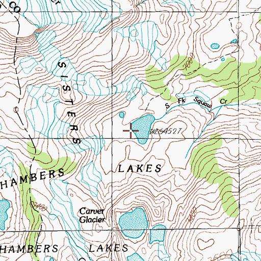 Topographic Map of Camp Lake, OR
