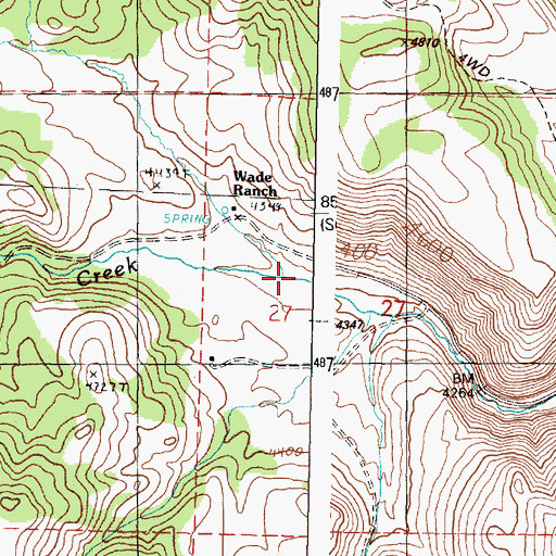 Topographic Map of Dry Gulch, OR
