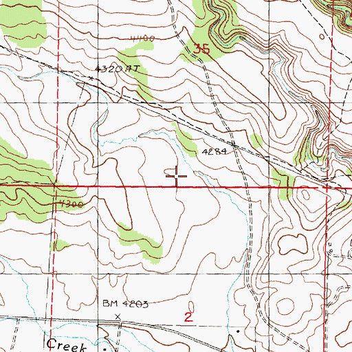 Topographic Map of Brush Canyon, OR