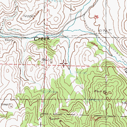 Topographic Map of Beaver Reservoir, OR