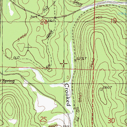 Topographic Map of Merit Meadows Spring, OR