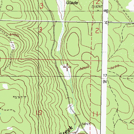 Topographic Map of Frazier Spring, OR