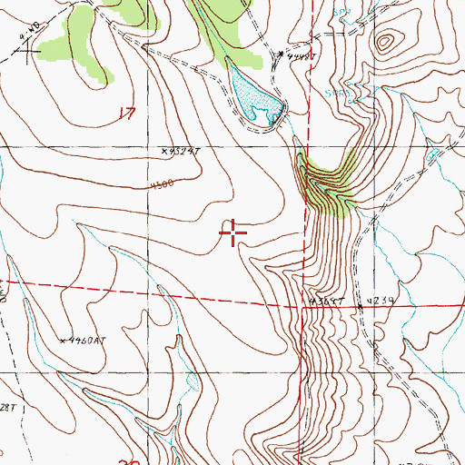 Topographic Map of Danforth Ditch, OR
