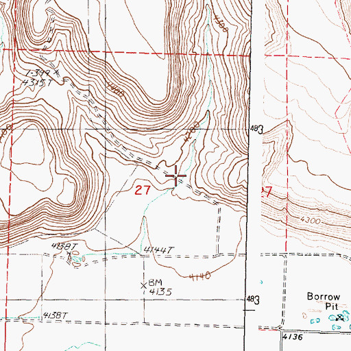 Topographic Map of Davis Gulch, OR