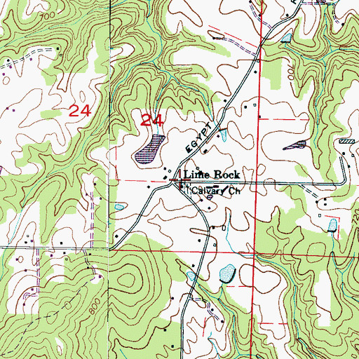 Topographic Map of Calvary Missionary Baptist Church, AL