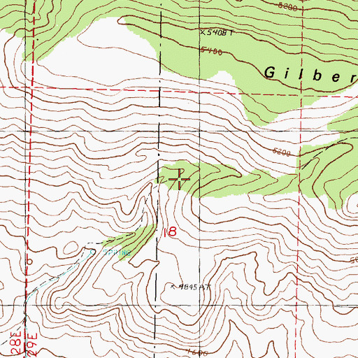 Topographic Map of Chappel Gulch Reservoir, OR