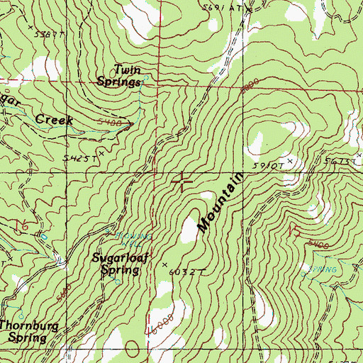 Topographic Map of Mud Spring, OR