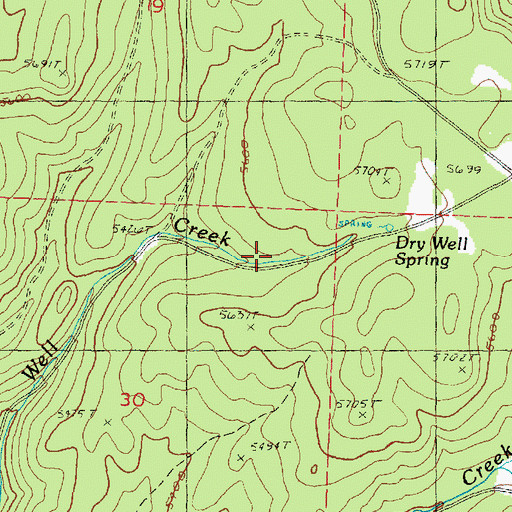 Topographic Map of Doorbell Spring, OR