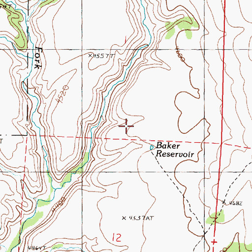 Topographic Map of Baker Spring, OR