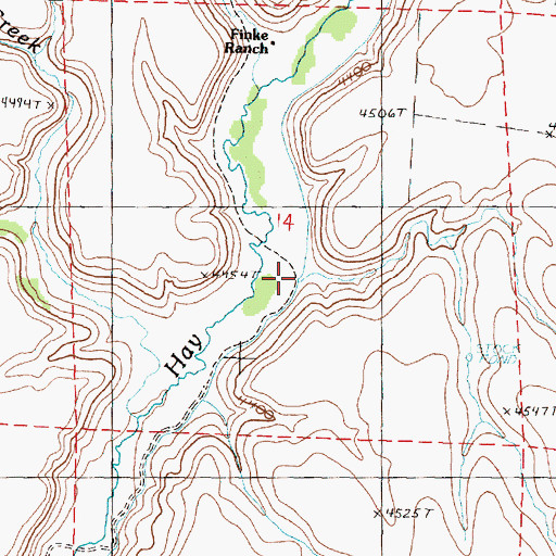 Topographic Map of Finke Draw, OR