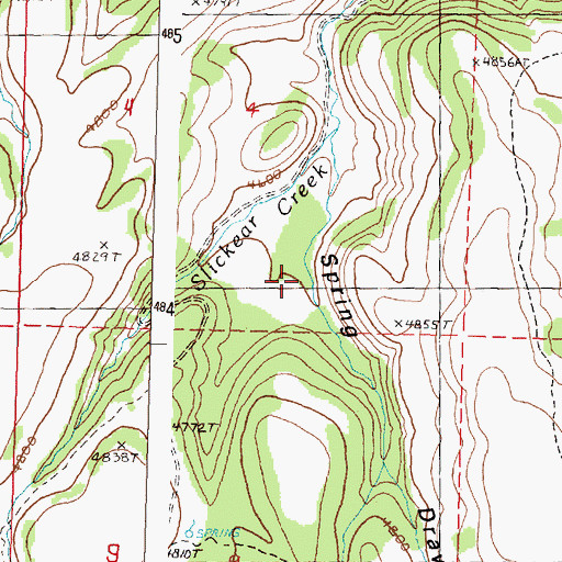 Topographic Map of Spring Draw, OR