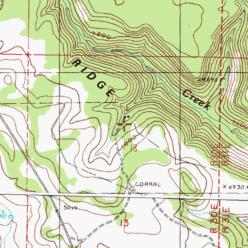Topographic Map of Mahogany Ridge, OR