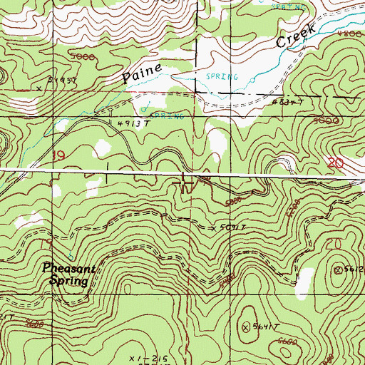Topographic Map of Hopper Spring, OR