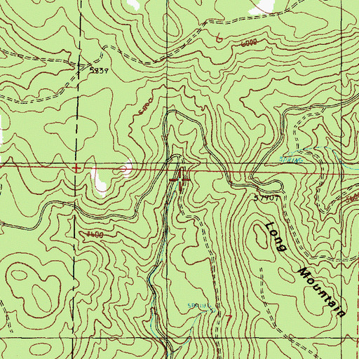 Topographic Map of Short Spring, OR