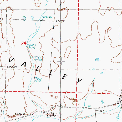 Topographic Map of Rex Reservoir, OR